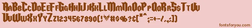 Razorclaw Font – Brown Fonts on Pink Background