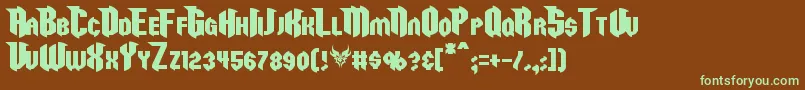 Razorclaw Font – Green Fonts on Brown Background