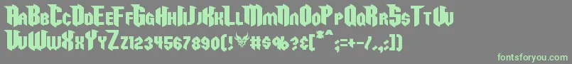 Razorclaw-Schriftart – Grüne Schriften auf grauem Hintergrund