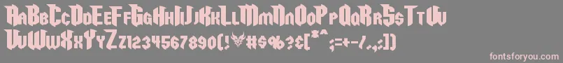 Razorclaw Font – Pink Fonts on Gray Background