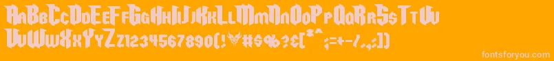 Razorclaw Font – Pink Fonts on Orange Background