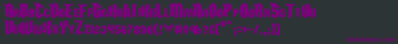 Razorclaw Font – Purple Fonts on Black Background