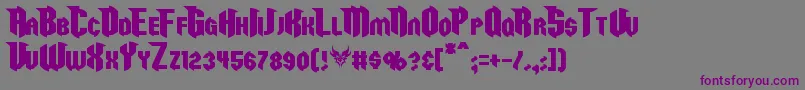 Razorclaw Font – Purple Fonts on Gray Background