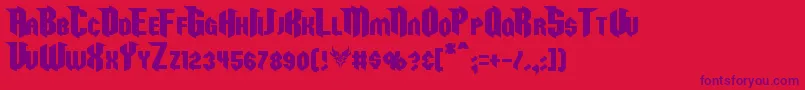 Razorclaw Font – Purple Fonts on Red Background