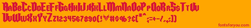 Razorclaw Font – Red Fonts on Orange Background