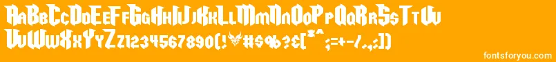 Razorclaw Font – White Fonts on Orange Background