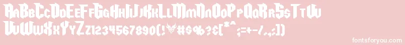 Razorclaw Font – White Fonts on Pink Background