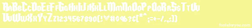 Razorclaw Font – White Fonts on Yellow Background