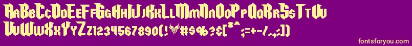 Razorclaw Font – Yellow Fonts on Purple Background