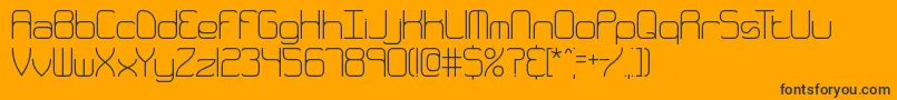 QuarterlyThinBrk Font – Black Fonts on Orange Background