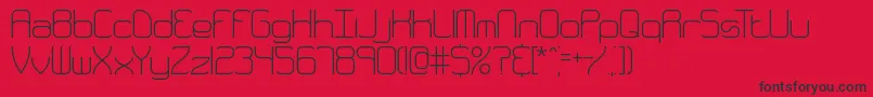 QuarterlyThinBrk Font – Black Fonts on Red Background