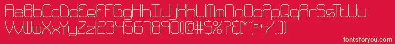 QuarterlyThinBrk Font – Green Fonts on Red Background