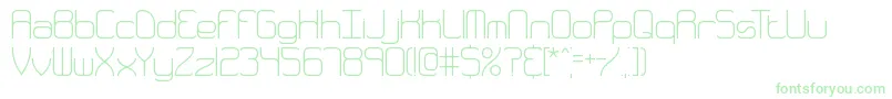 QuarterlyThinBrk Font – Green Fonts on White Background