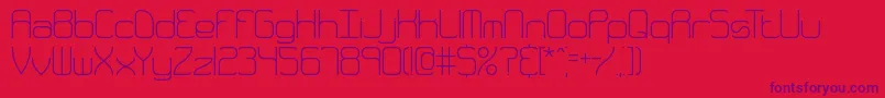 QuarterlyThinBrk Font – Purple Fonts on Red Background