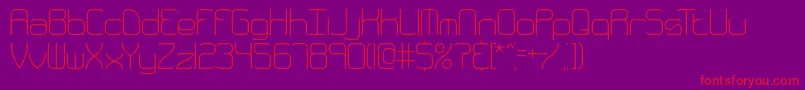 Шрифт QuarterlyThinBrk – красные шрифты на фиолетовом фоне