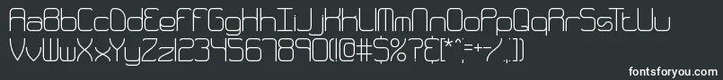 QuarterlyThinBrk Font – White Fonts on Black Background