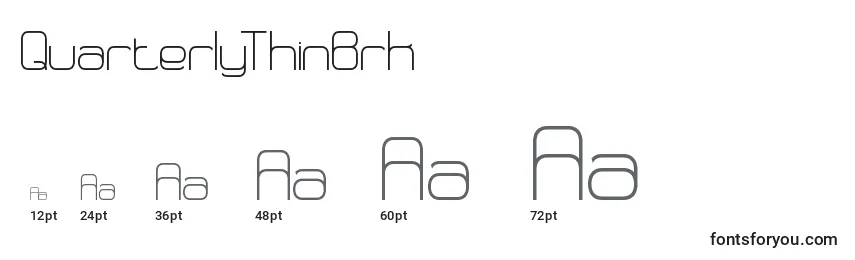 QuarterlyThinBrk Font Sizes