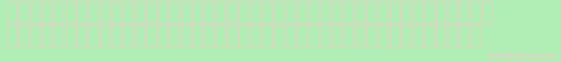 Fonte FsKofiAhramStripe – fontes rosa em um fundo verde