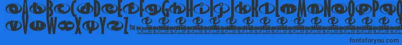 Шрифт TheIncredibles – чёрные шрифты на синем фоне