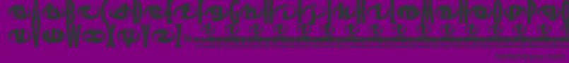 Fonte TheIncredibles – fontes pretas em um fundo violeta