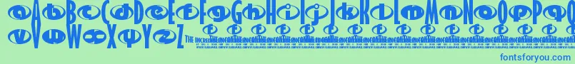 TheIncredibles Font – Blue Fonts on Green Background