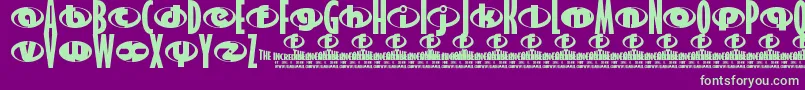 TheIncredibles Font – Green Fonts on Purple Background