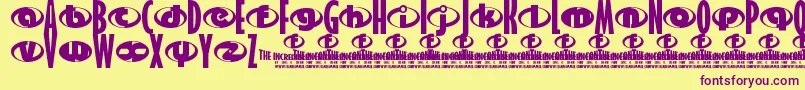 TheIncredibles Font – Purple Fonts on Yellow Background