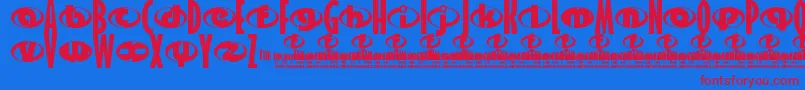 TheIncredibles Font – Red Fonts on Blue Background
