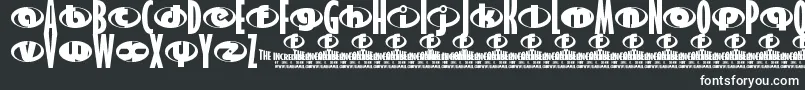 TheIncredibles-fontti – valkoiset fontit mustalla taustalla