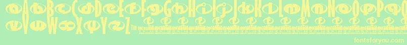 TheIncredibles Font – Yellow Fonts on Green Background