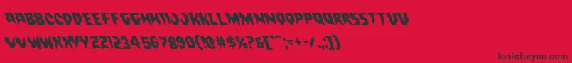 フォントCountsuckulaleft – 赤い背景に黒い文字