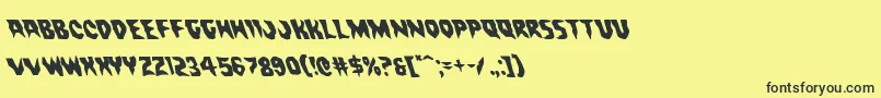 Шрифт Countsuckulaleft – чёрные шрифты на жёлтом фоне