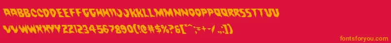 Countsuckulaleft Font – Orange Fonts on Red Background