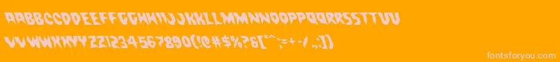 Fonte Countsuckulaleft – fontes rosa em um fundo laranja
