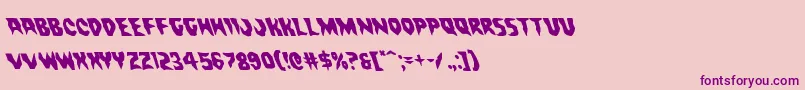 Countsuckulaleft-fontti – violetit fontit vaaleanpunaisella taustalla