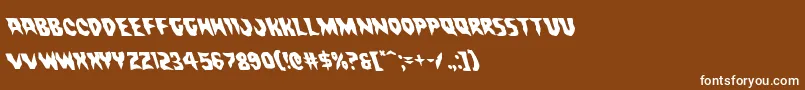 フォントCountsuckulaleft – 茶色の背景に白い文字