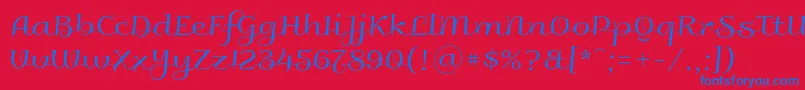 Galberik Font – Blue Fonts on Red Background