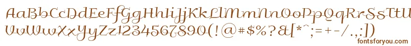 Galberik-Schriftart – Braune Schriften auf weißem Hintergrund