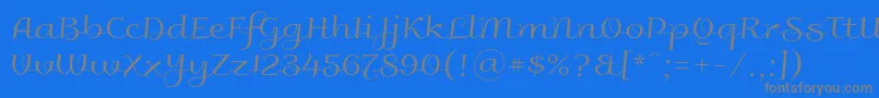 Galberik-Schriftart – Graue Schriften auf blauem Hintergrund