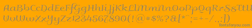 More about Galberik Font Galberik Font – Gray Fonts on Orange Background