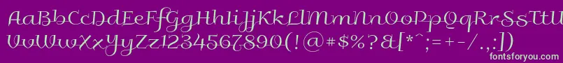 Galberik Font – Green Fonts on Purple Background
