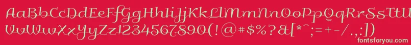 Galberik Font – Green Fonts on Red Background