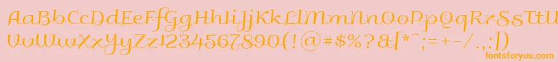 Galberik Font – Orange Fonts on Pink Background