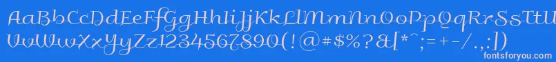 Galberik Font – Pink Fonts on Blue Background