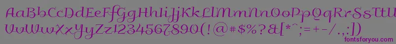 Galberik-fontti – violetit fontit harmaalla taustalla