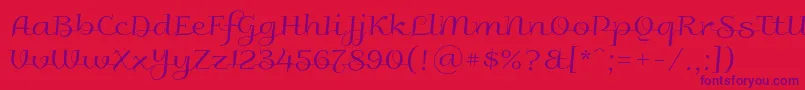 Galberik Font – Purple Fonts on Red Background