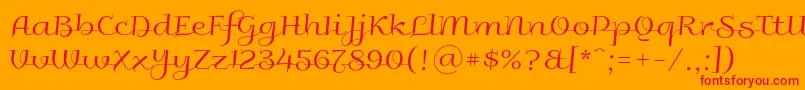 Galberik Font – Red Fonts on Orange Background