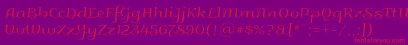 Więcej informacji o czcionce Galberik Czcionka Galberik – czerwone czcionki na fioletowym tle