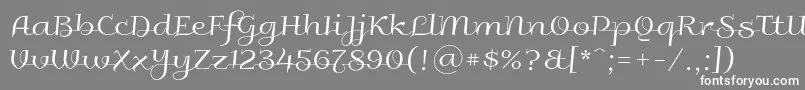 Galberik Font – White Fonts on Gray Background