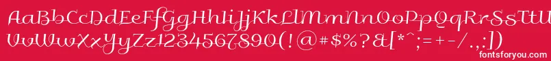 Galberik Font – White Fonts on Red Background